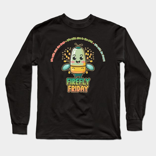 Firefly Friday Kawaii Bug Buffet Long Sleeve T-Shirt by DanielLiamGill